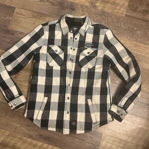 Woman’s Black and Cream Checkered Jacket